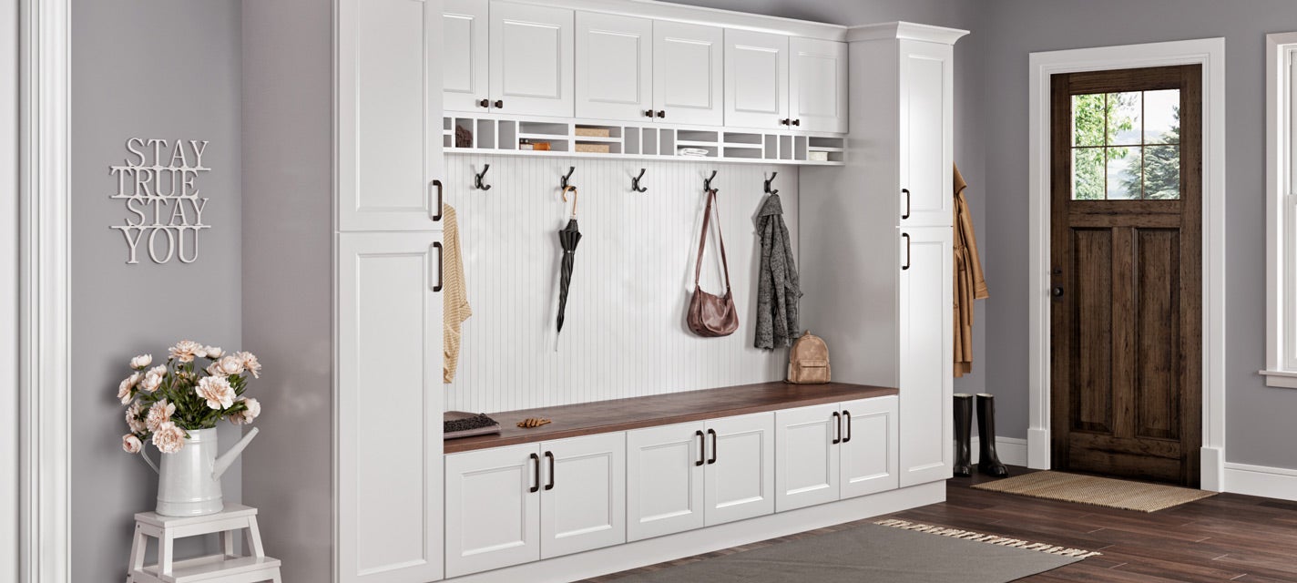 Maui White mudroom